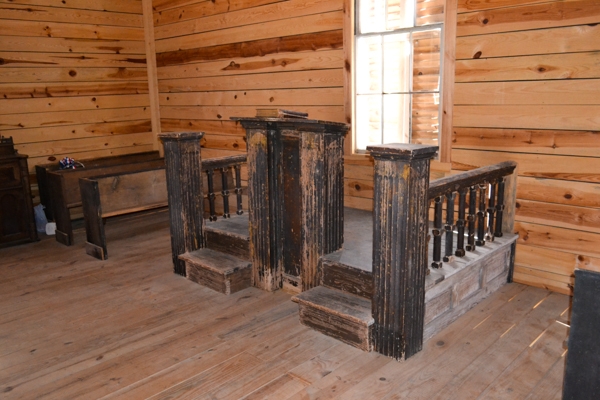 Original pulpit furniture from the Ora Presbyterian Church