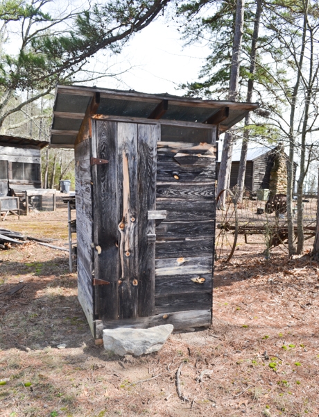 Old outhouse at the Culbertson Settlement.