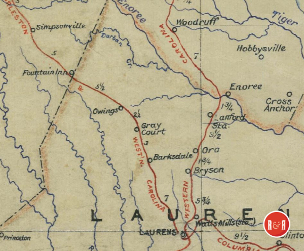 Upper Laurens Co Map - 1902