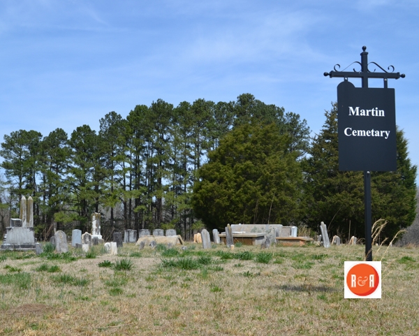 The historic Martin Cemetery sits close to the historic home.