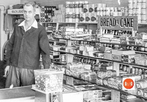 George F. Moore at the Babb Grocery Store.