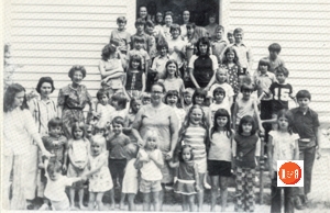 Dial’s Bible School in 1950’s – Paula Henry, Ruth Garrett, Alice Fostner, Nancy Butler, Tammy Darby, Christy McKittrick, Jimmy Nabors, Marty McKittrick, Martha Henry, Keith Wood, Barry Manley, Lynn Hughes, Dot McKittrick, Rev. Henry, Dorothy Ann Campbell, Thea Thompson, Tim Henry, Barry Manley, Randy Manely, Sammy Manely, and Teress Campbell