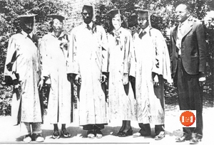 Gray Court High School Graduating Class – 1948, George Cardell Carter, Corrie Bruster, David Hellams, Gladys Stoddard, Thomas Richardson, Principal T.B. Brown
