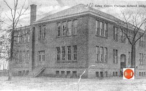 Constructed in 1914 this handsome building replaced the earlier Gray Court – Owings frame school building.