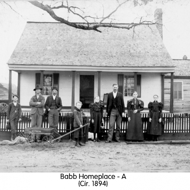 Babb Homeplace, circa 1894 – Courtesy of the GCO Hist. Society