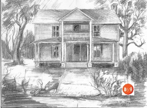 Courtesy of the GCO Hist. Society – Sketch by James M. Taylor