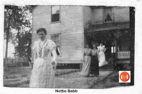 Netti Babb (Vance) at her home – 4669 N. Old Laurens Road, Owings. The original home burned in the 1930’s.