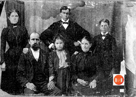 Hilliard Gray Family – Seated: Hilliard Gray (b. 1849) Lillie Gray, Caroline Taylor Gray, Standing: Mary Gray Curry, Paul Gray, Will Gray
