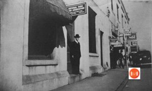 William Senn at his pharmacy along West Main Street. Image courtesy of the Spencer Anderson Collection, 2017