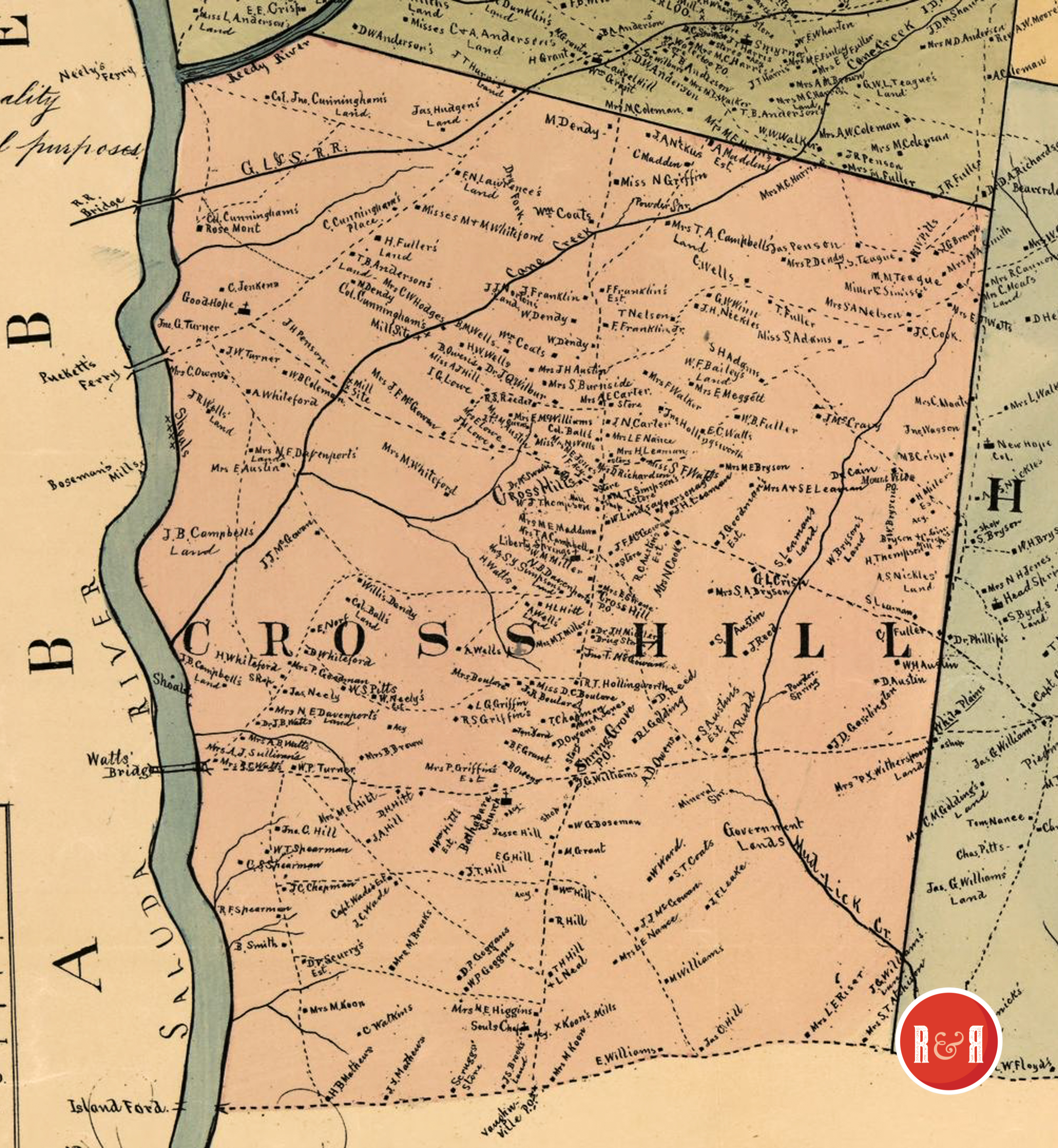 CROSS HILL TOWNSHIP MAP - ENLARGED