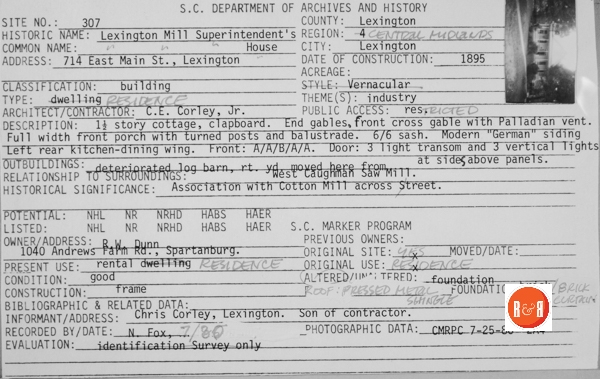 Courtesy of the S.C. Dept. of Archives and History