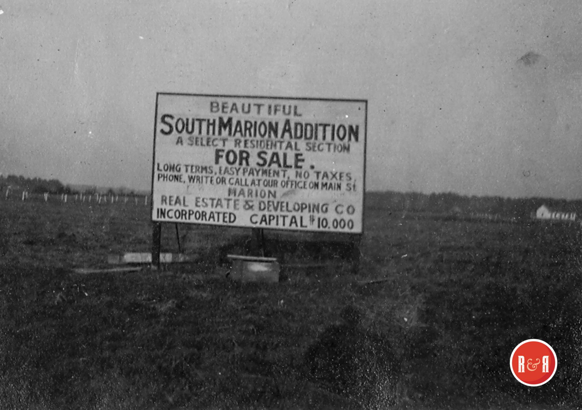 UNIDENTIFIED SALES SIGN IN MARION, S.C. ca. 1910 (#2)
