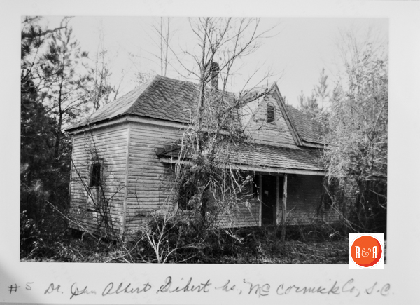 Early home of Dr. John A. Gibert- Courtesy of the S.C. Dept. of Archives and History