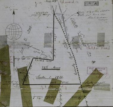 Survey of Oct. 11, 1873 for 89.5 acres ordered by Mrs. A. C. Hearsh and Dr. J. D. Neel.