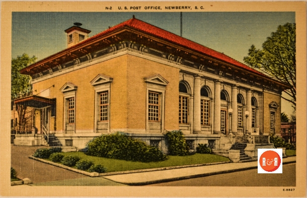 Another postcard view of the Post Office. Courtesy of the Martin Postcard Collection – 2014