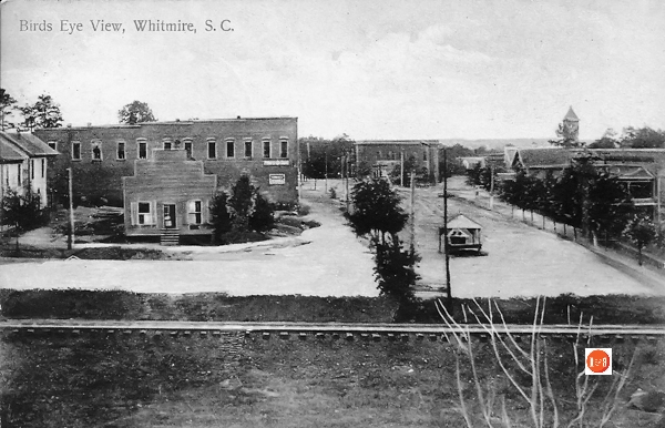 Postcard view of downtown Whitmire at the turn of the century.