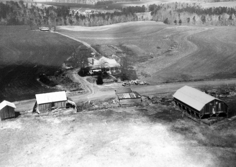 ENLARGED AERIAL VIEW OF THE FARM - CA. 1950
