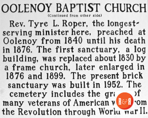 Oolenoy Baptist Church
