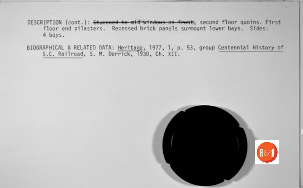 Courtesy of the SC Dept. of Archives and History