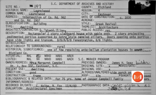 Courtesy of the SC Dept. of Archives and History