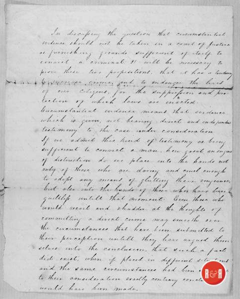 DOCUMENT VIA N.B. HUTCHISON - P. 1  R&R Notes: Paper by N. B. Hutchison dated January 1, 1838.  Appears to be class work for a legal course.