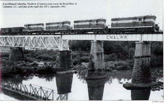 Broad River Trestle in 1961 Courtesy of researcher and photographer Ann L. Helms - 2018