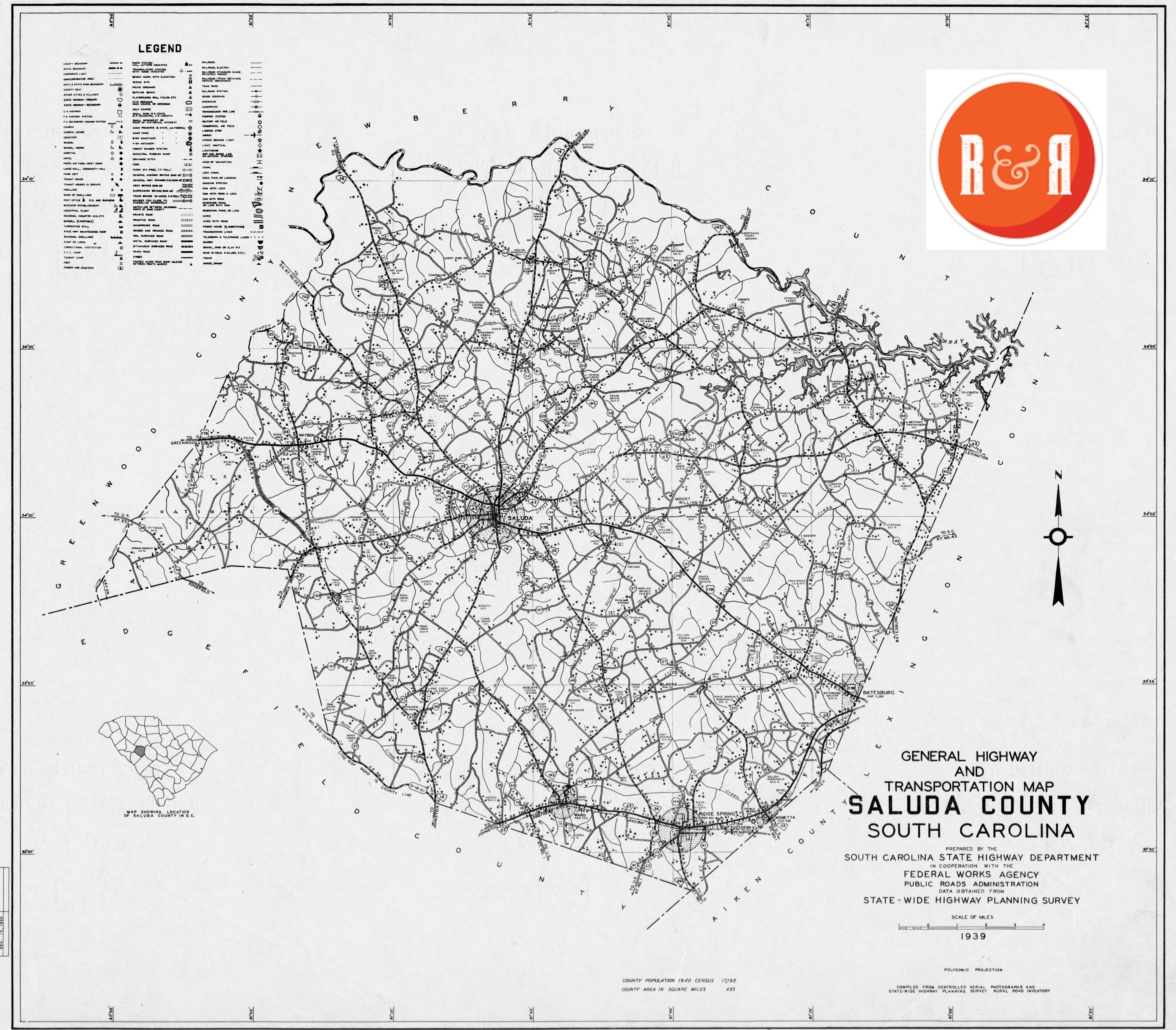 Saluda County SCDOT Map #1