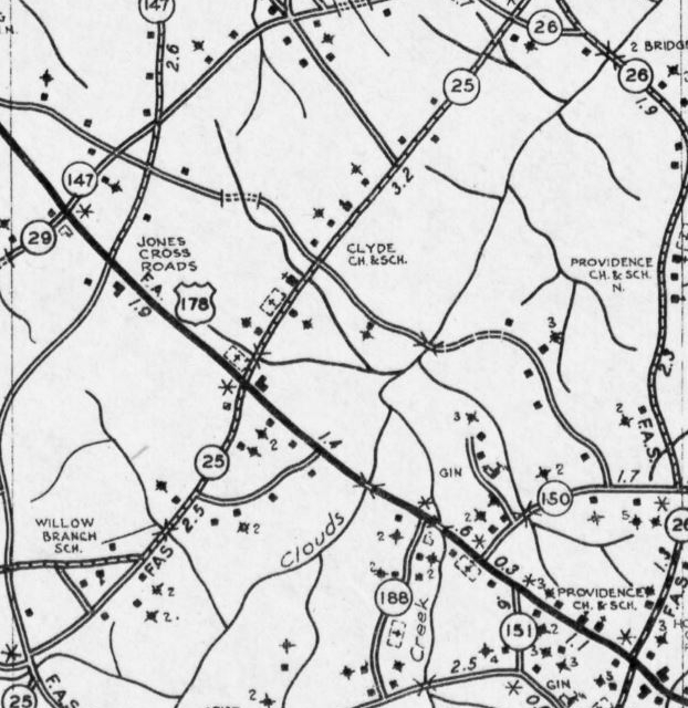 SALUDA COUNTY Old SCDOT MAPS Saluda County
