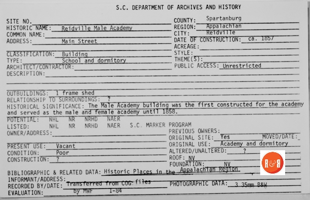 Courtesy of the S.C. Dept. of Archives and History