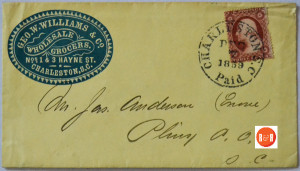 Two of the numerous envelopes from George W. Williams to James "Enoree" Anderson over decades of doing business. Courtesy of the Douglas Collection - 2015