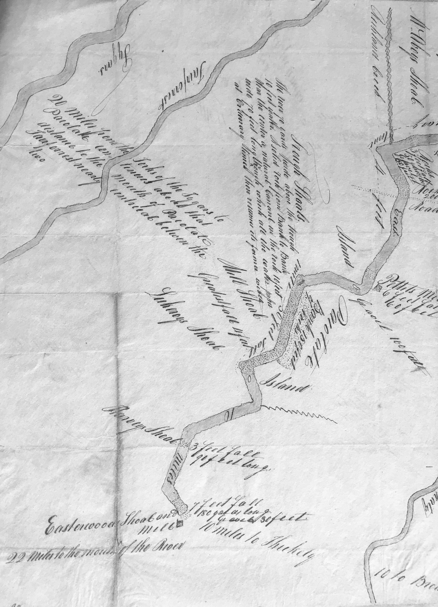 EARLY MAP OF TROUGH AND PACOLET AREA - SCDAH CANAL FILES