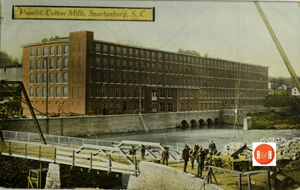 Pacolet Cotton Mills – Courtesy of the Willis Postcard Collection, 2016 (Note this postcard image which was made from the image – top right.)