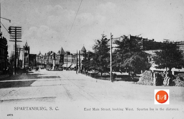 Early 20th century postcard view of downtown Spartanburg. Courtesy of the Willis Collection – 2016