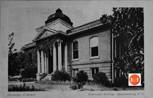 Carnegie Library at Converse College – Courtesy of the Willis Collection, 2016