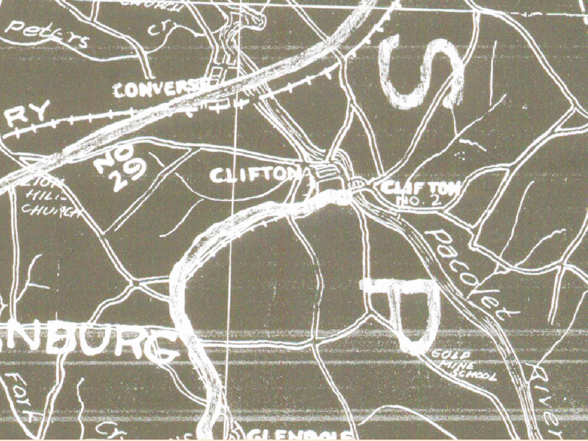 ENLARGEMENT OF THE CONVERSE MAP - AMOS COLLECTION