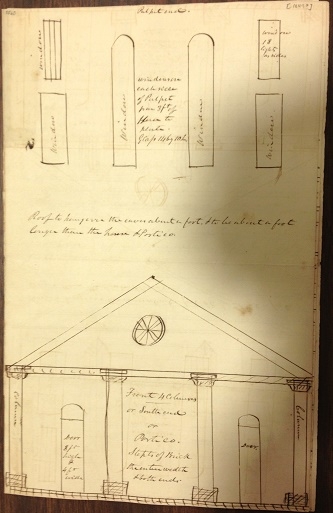 Plans for the church as researched by R&R. Courtesy of the Miller Collection – South Caroliniana Library, Un. of S.C.