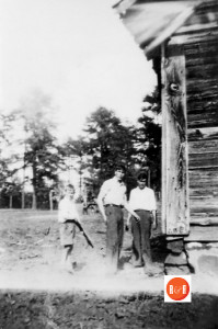 The three Thomas brothers in the late 1930's at Wedgefield, Lee H. Thomas, Jr. (middle).
