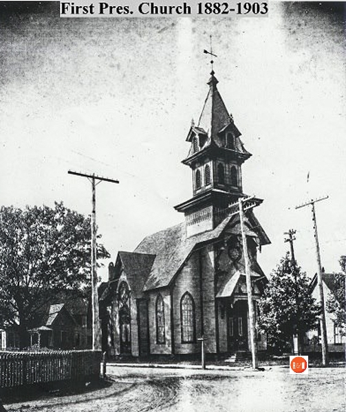 Early view of the old Presbyterian church on West South Street.