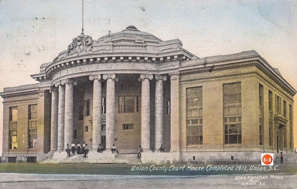 Post Card view of the current Union Co. Court House.