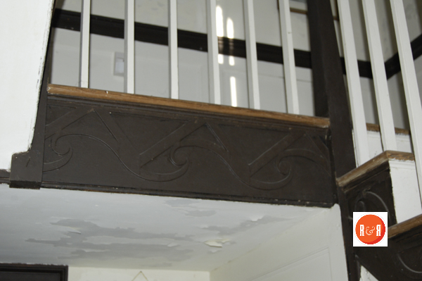Interior staircase fretwork, similar to that of the Hafner Family Contractors of York Co SC