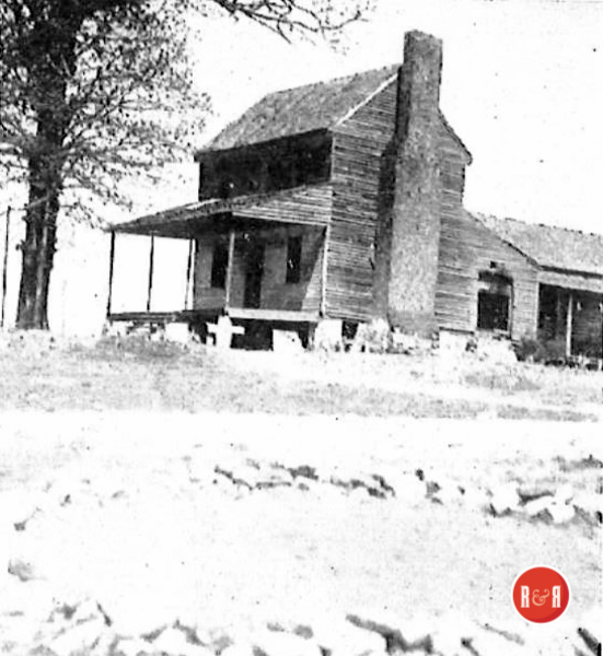 Image taken by the Jeff Davis CCC Camp photographer of the Giles House. Note the rear chimney has already been torn off.  Courtesy of the CCC Camp History - J.I. Robinson, III Contributor - 2019