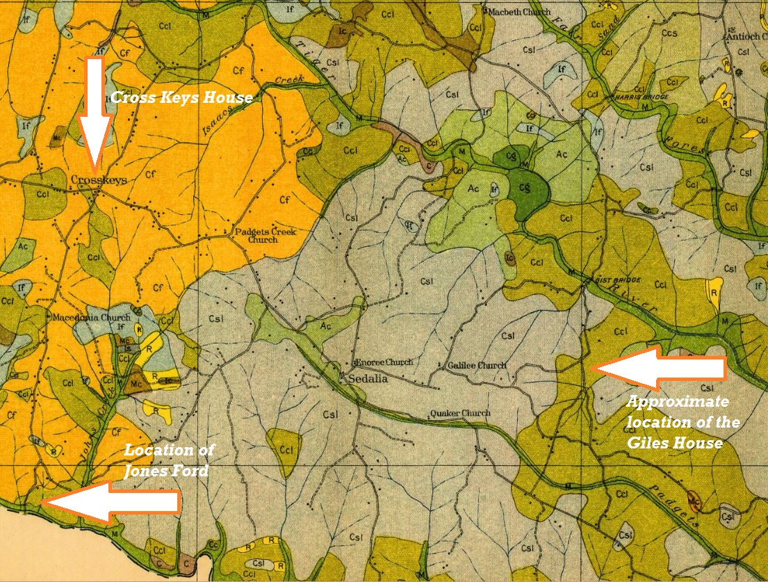 UNION CO SOIL MAP - FROM GILES HOUSE TO CROSS KEYS