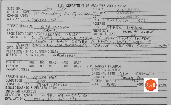 Courtesy of the SC Dept. of Archives and History – 1980