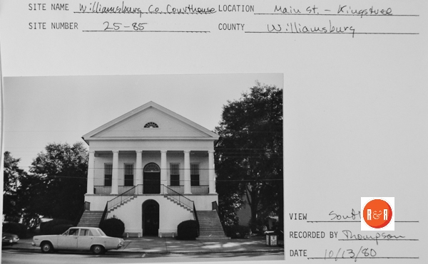 Courtesy of the SC Dept. of Archives and History – 1980
