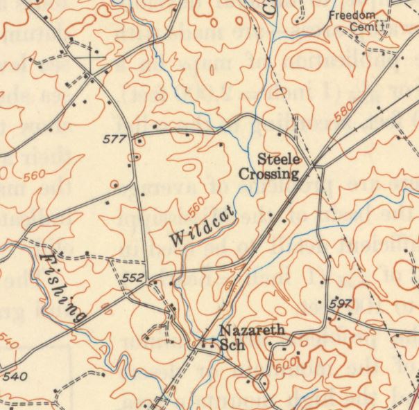 The Robertson home originally sat near the Southern Railway track not far from Steele's Crossing.