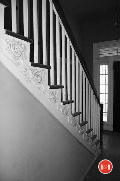 The staircase in the house is typical Hafner style.