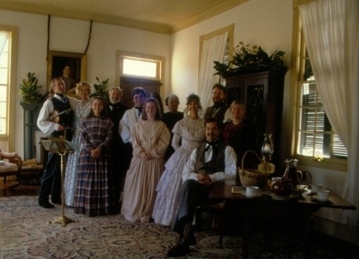Historic interpretation volunteers at the Brattonsville Christmas Tours.
