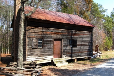 The McGill Store was parked on the edge of the Visitor’s Center parking area while being repaired, it has remain here ever since looking for an interpretive purpose at the historic site. Note this building retains its mid 20th century tin roof. This original store interior remains intact.