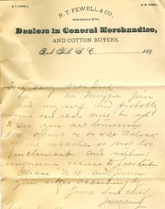 Stationary from the R.T. Fewell and Co Store