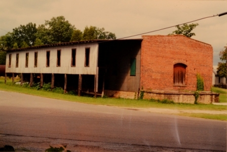 Hill’s cotton gin building across the street from the general store constructed in circa 1913.